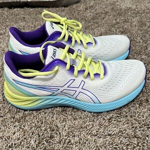 ASICS Women's White and Purple Running Shoes